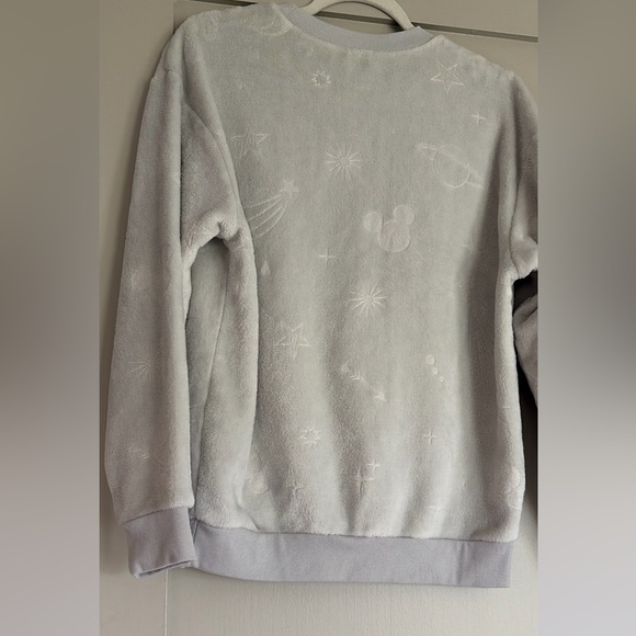 Disney Mickey Mouse Gray Fleece Sweatshirt Small - Picture 8 of 9